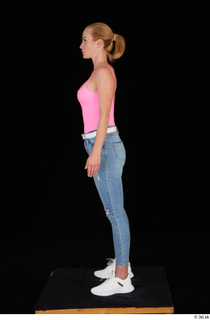 Vinna Reed casual pink bodysuit standing whole body 0003.jpg